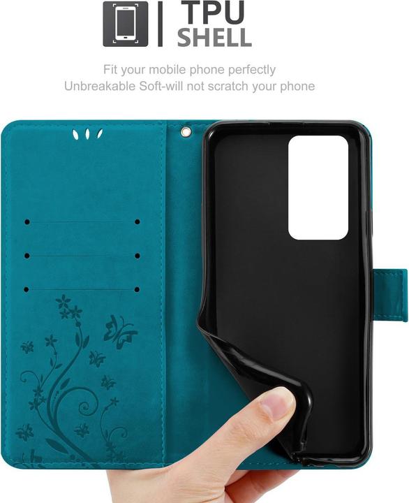 Produktbild Cadorabo Flower Book Cover (Huawei P40 Pro)