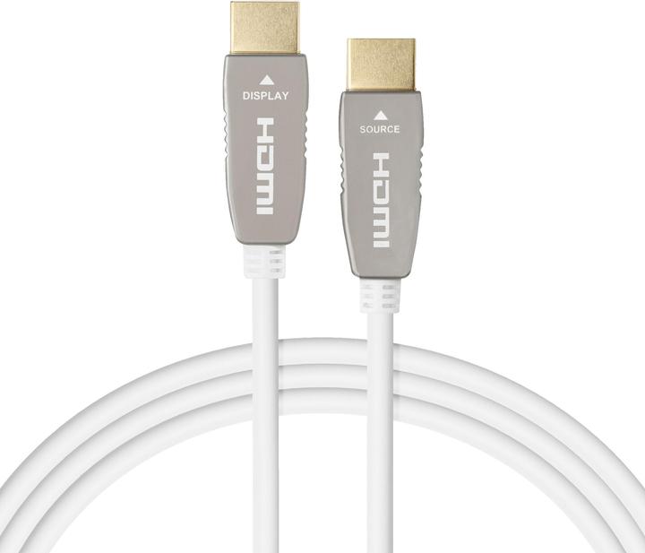 Produktbild Celexon UHD Optical Fibre HDMI 2.0b Active Kabel 10m weiss (10 m, HDMI, 2.0b)