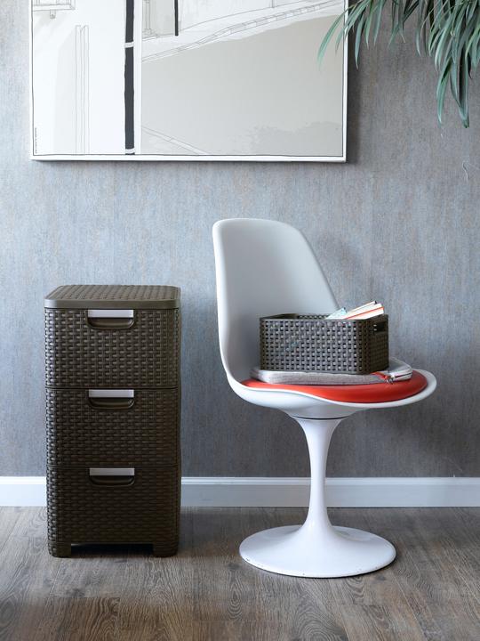 Produktbild Curver STYLE Schubladenturm 3x14L dunkelbraun (37.80 cm, 84.90 l, 1x)