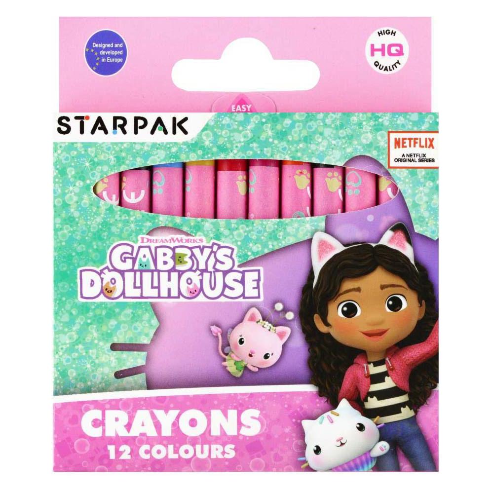 Starpak, Kleurpotloden, Gabi's Kattenhuis Waskrijt In 12 Kleuren (12 x)