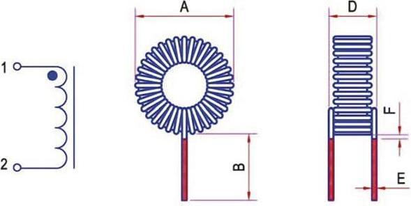 Produktbild Velleman Entstördrossel 220µh 170Mohm 1A