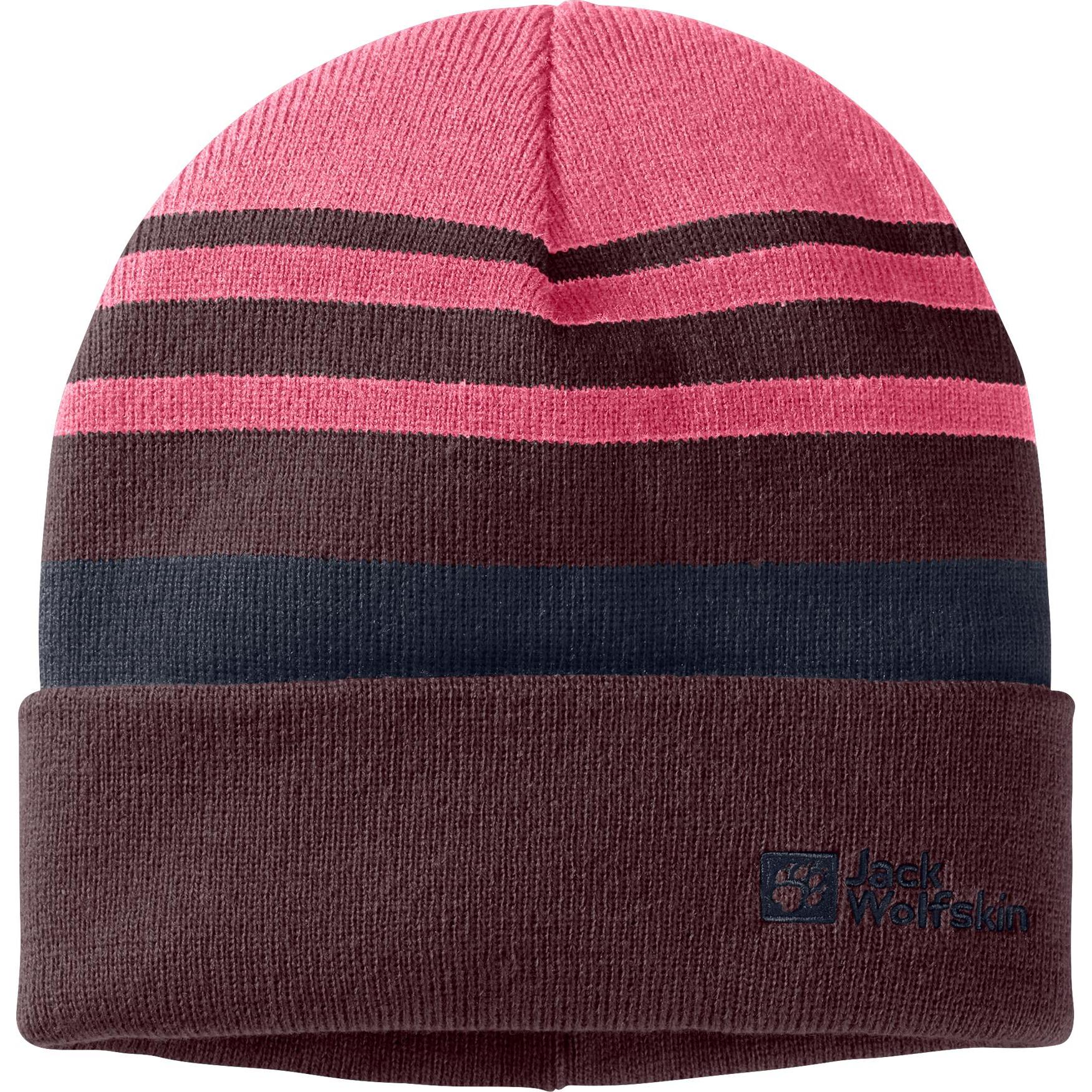 Jack Wolfskin, Jungen, Mütze, Kid's Stripynit Beanie, Pink, (51, 53)
