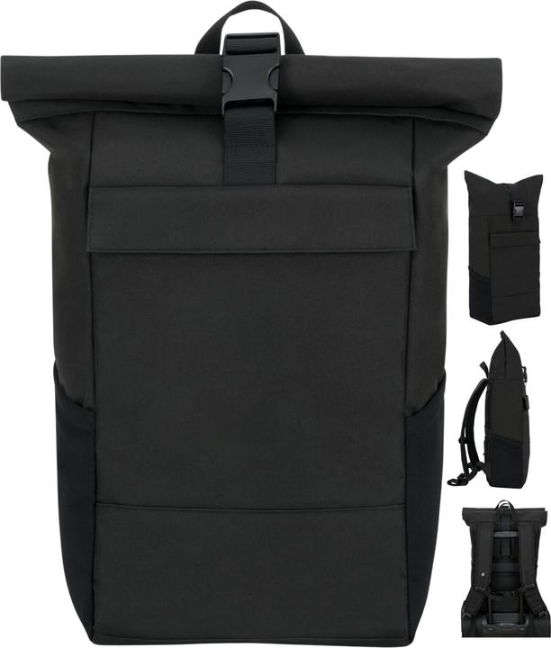 Only-Bags.Store Rucksack, Rolltop-Rucksack mit Laptop, Grosser Reiserucksack (16 l)