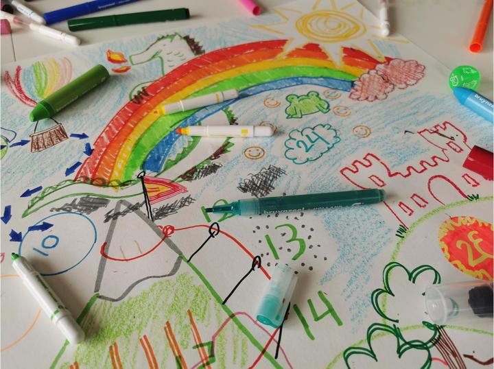Actual product image Bruynzeel Kids glitter felt tip pens (Multicoloured, 6 x)