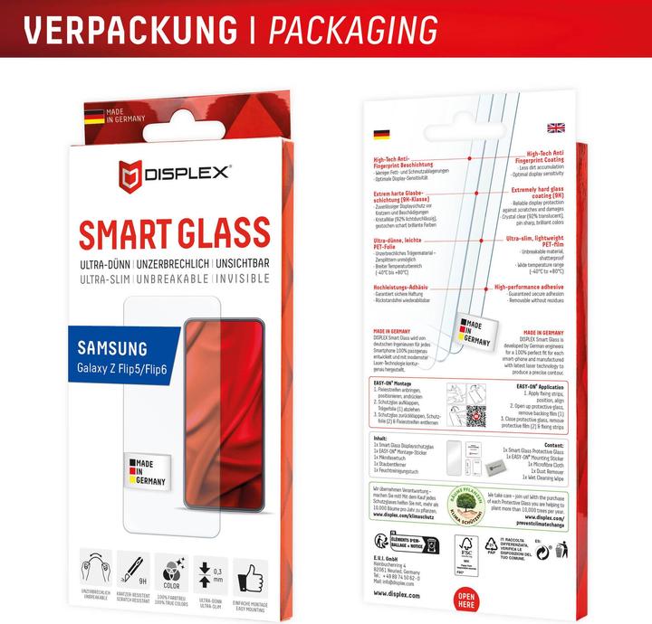 Produktbild Displex Smart Glass 2D (1 Stück, Samsung Galaxy Z Flip5, Samsung Galaxy Z Flip6)