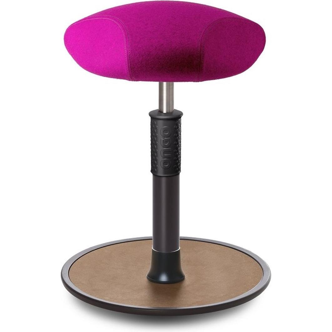 Ongo, Hocker + Pouf, Sitz- Stehhocker Free Regular Triangel kvadrat Divina Mel. Pink schw. /Natur