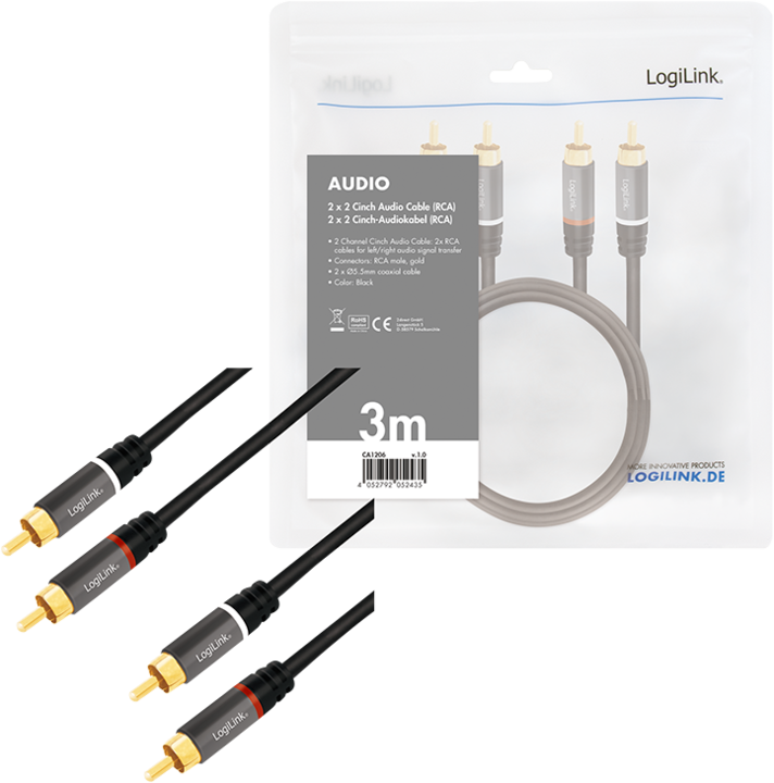 Actual product image LogiLink Ca Rca (3 m, Cinch)