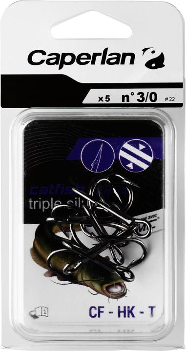 Actual product image Caperlan Hooks treble hooks catfishing