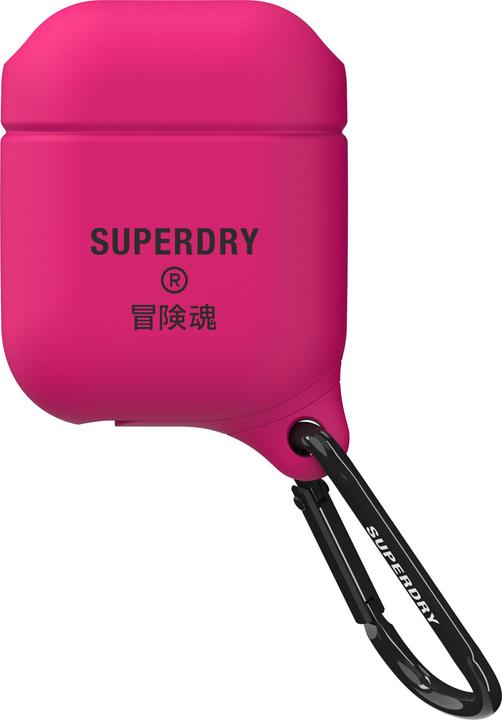 Superdry Wasserdichte Schutzhülle für AirPods 1/2 in Pink (Kopfhörer Tasche)