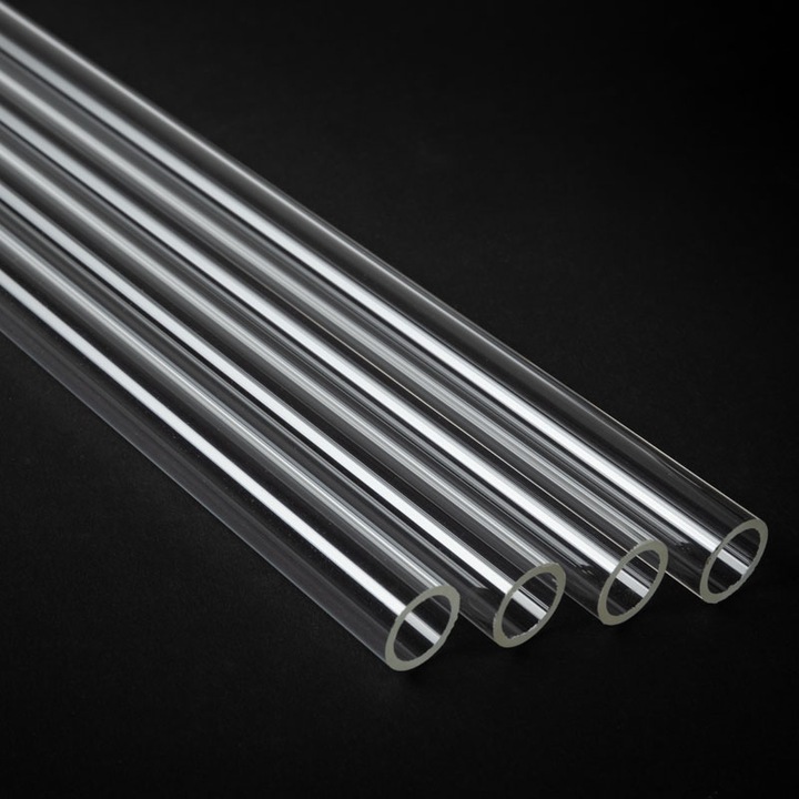 Produktbild Alphacool Eisrohr 13/10mm Hard-Tube Acryl (PMMA) - klar, 80cm ( 4er-Set) (0.80 m, Kunststoff)
