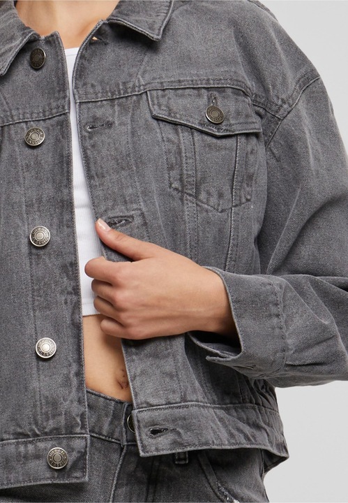 Actual product image Urban Classics Ladies 80's Oversized Denim Jacket - 166847 (XS)