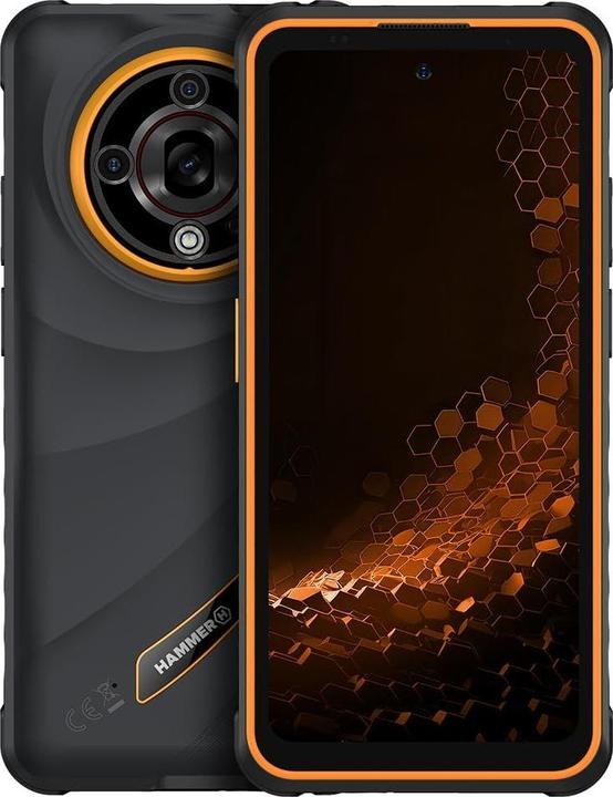 Myphone MOVIL SMARTPHONE HAMMER IRON 6 5G 6/128GB ORANGE (128 GB, Black, Orange, 6.56", Dual SIM, 5G)