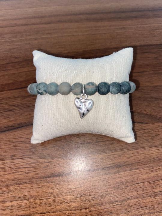 Immagine prodotto Andreani Bracciale con ciondolo a forma di cuore realizzato in vera giada naturale (8 cm)