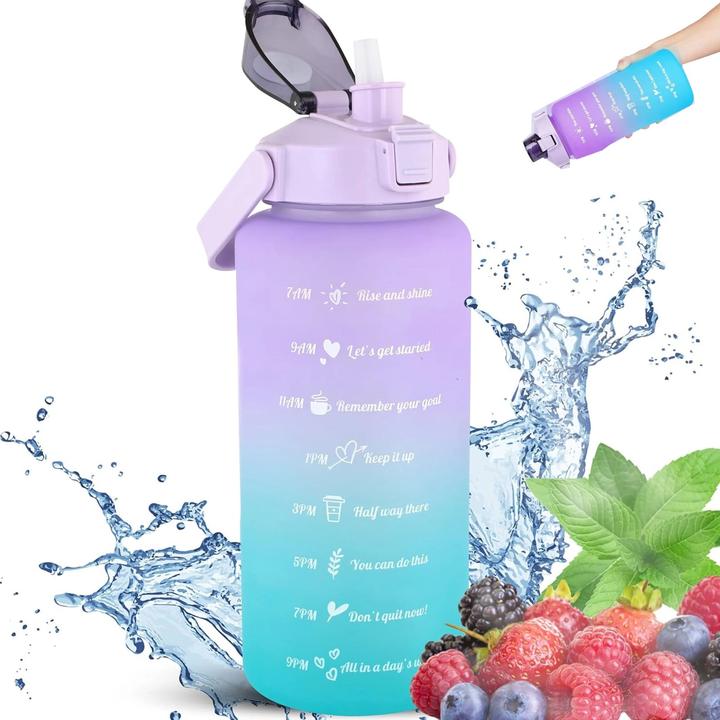 Actual product image Extralink | Motivation bottle | water bottle, 2000 ml, purple-blue, BUT-992 (2 l)