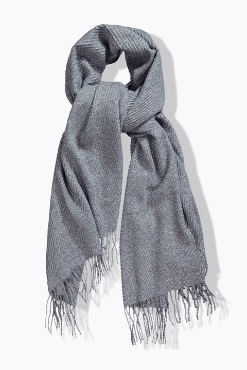 Produktbild Ulla Popken Plissee-Strickschal, meliert, Fransen