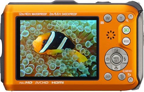 Image du produit Panasonic Lumix FT4, 12MP, zoom 4.6x, étanche, GPS Orange (1/2,3'')