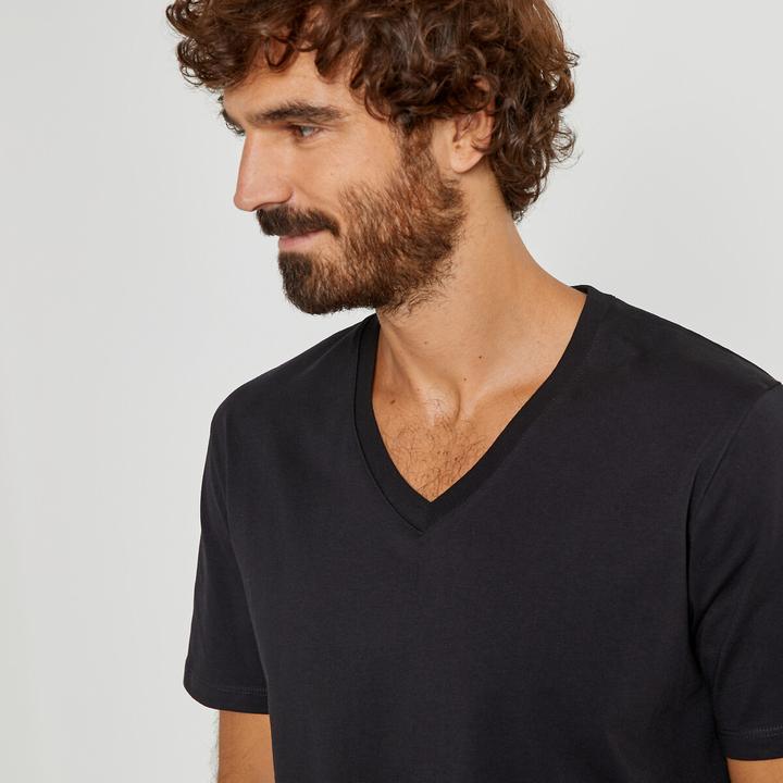 Produktbild La Redoute Collections T-Shirt mit V-Ausschnitt (3XL)