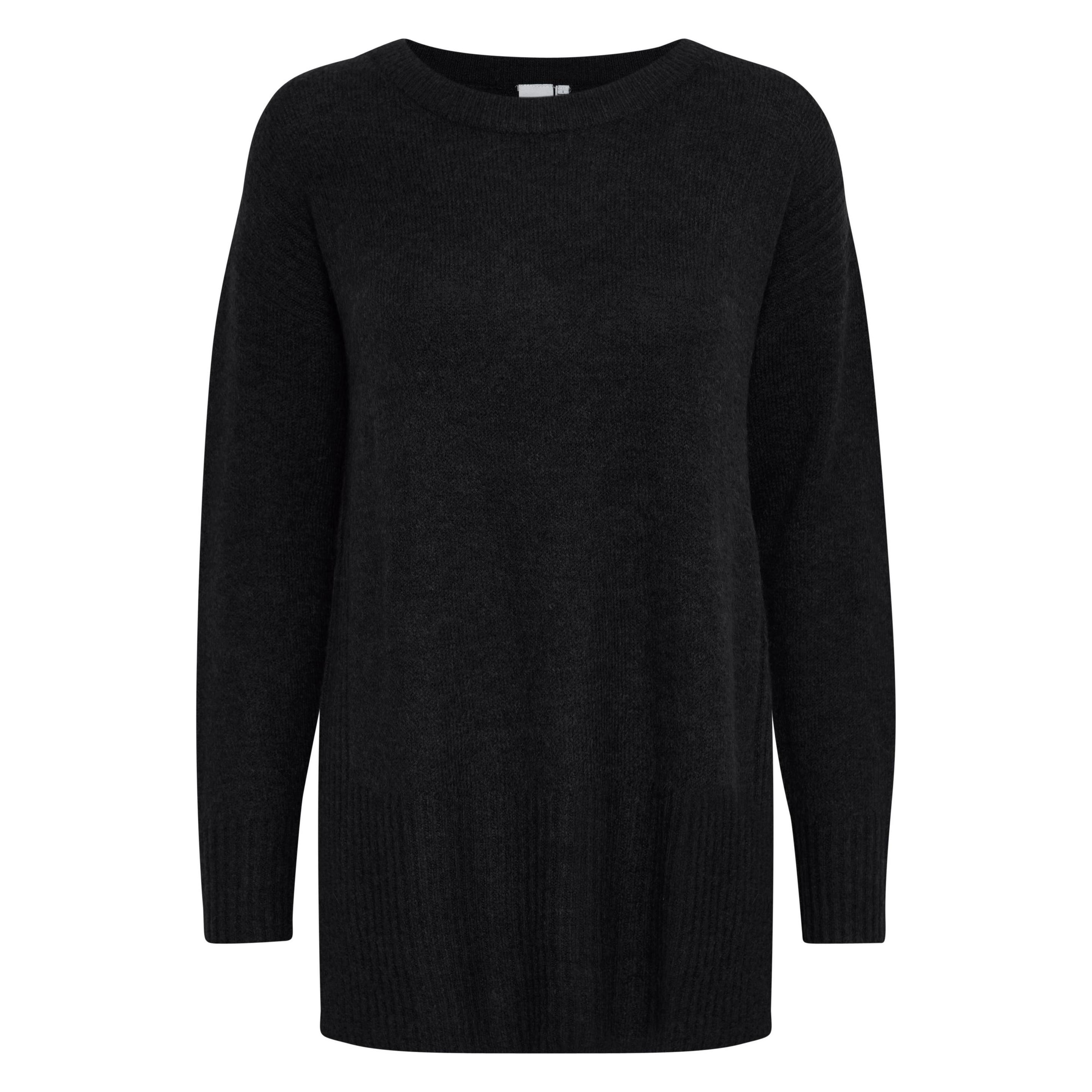 Ichi, Damen, Pullover, Ihkamara Long Ls - 20116692, Schwarz, (Xl)
