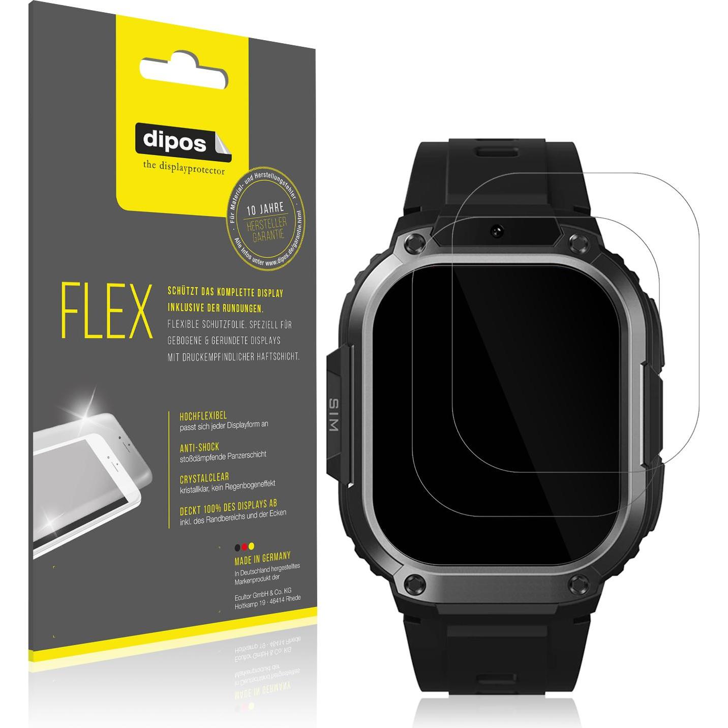 Dipos 3D Full Cover Schutzfolie, Smartwatch Schutzfolie, Transparent