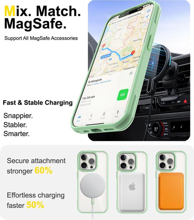 Image du produit Cadorabo Coque pour Apple iPhone 15 PRO compatible MagSafe (Apple iPhone 15 Pro)