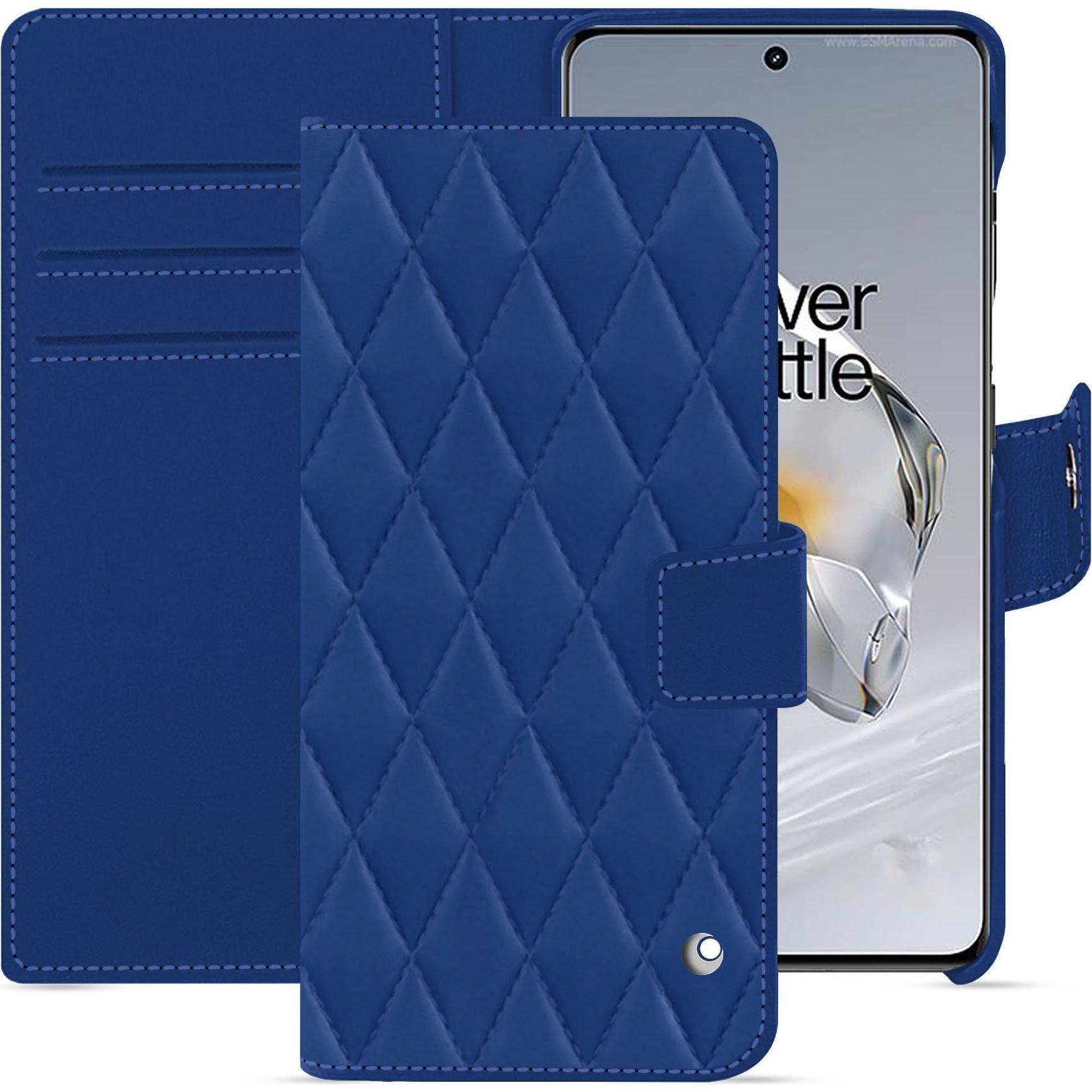 Noreve Lederschutzhülle Oneplus 12 (OnePlus 12), Smartphone Hülle, Blau