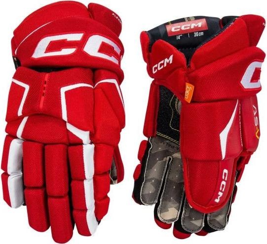 Actual product image CCM Tacks AS-V JR Hockey Gloves (12"/30 cm, White/Rdeča) (12)