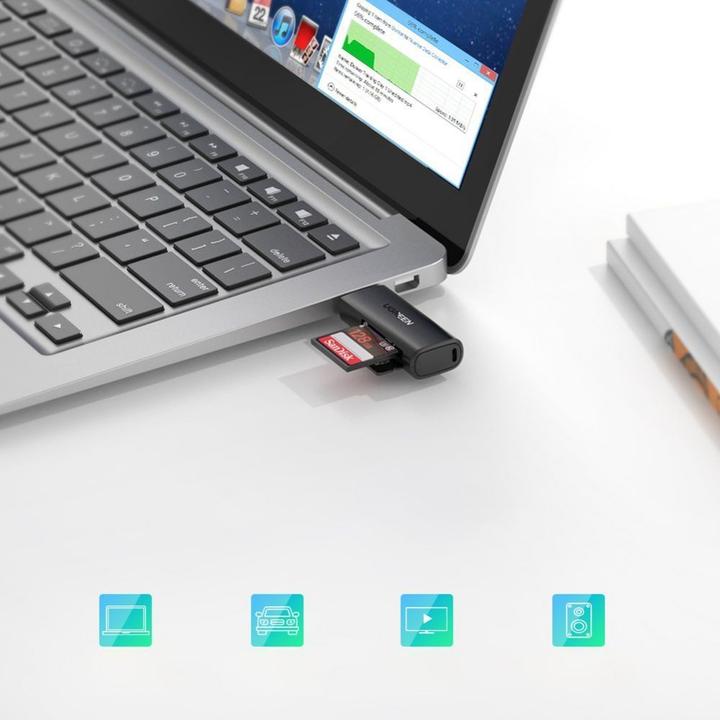 Productafbeelding Ugreen USB 3.0 kaartlezer voor SD en MicroSD kaarten (SDHC SDXC UHS-I) (USB 3.0)