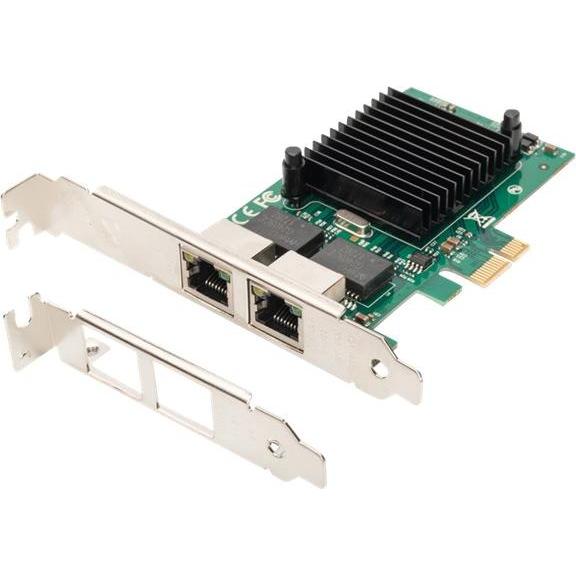 Digitus Doppia scheda Gigabit Ethernet PCI Express, 2 porte (Mini PCI Express), Scheda di rete