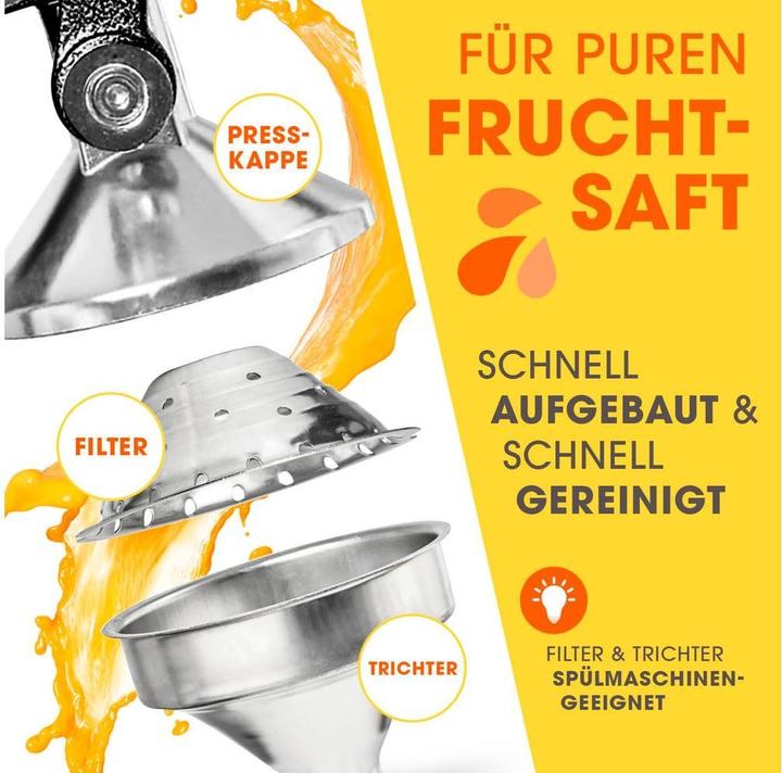 Produktbild Lumaland Saftpresse Manuell Schwarz, Materialtyp: Metall, Material