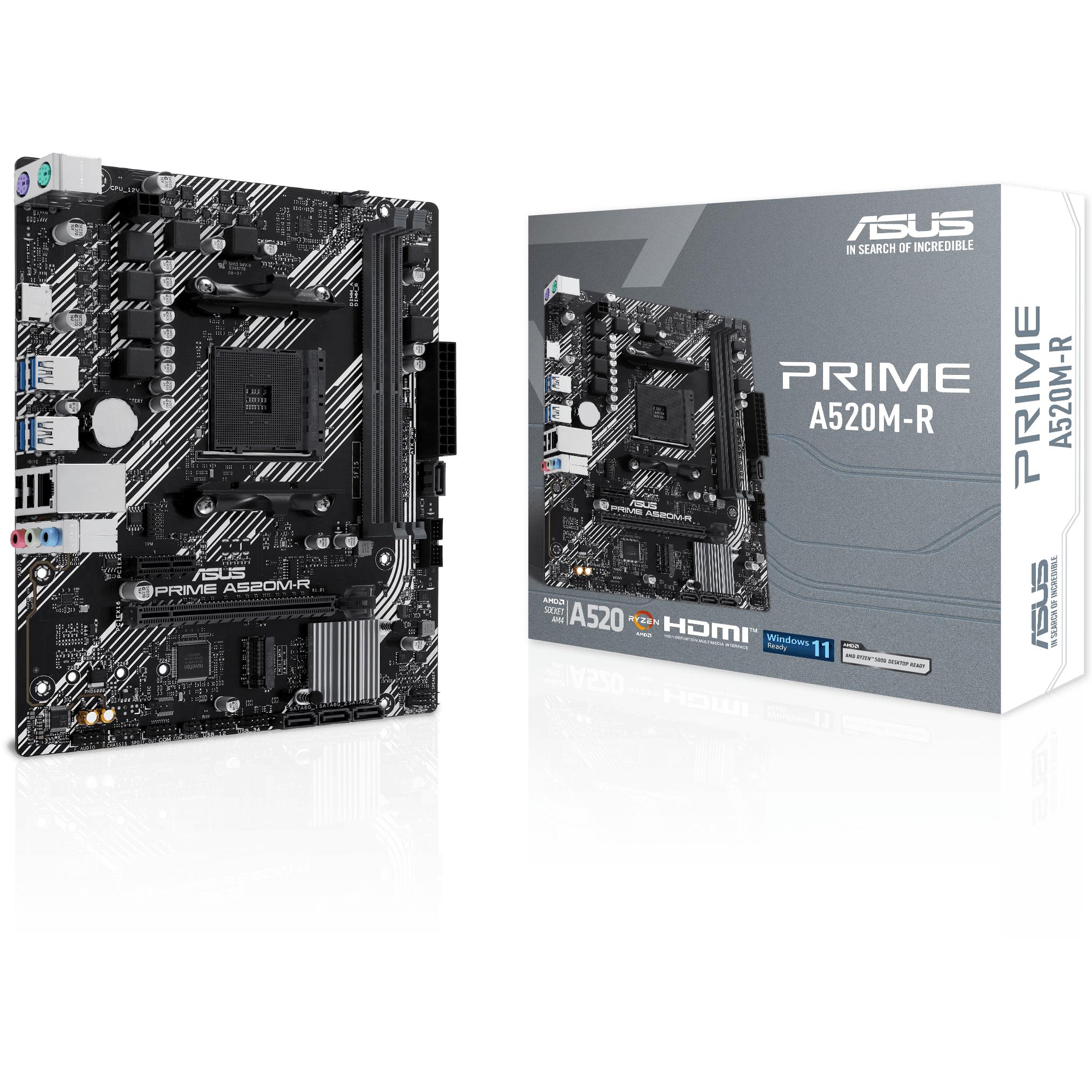 ASUS PRIME A520M-R (AM4, AMD A520, mATX), Mainboard