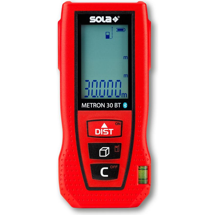 Sola Messwerkzeuge, Laserentfernungsmesser, METRON 30 BT - Laser Entfernungsmesser 30m – Distanzmesser Laser mit Bluetoo...