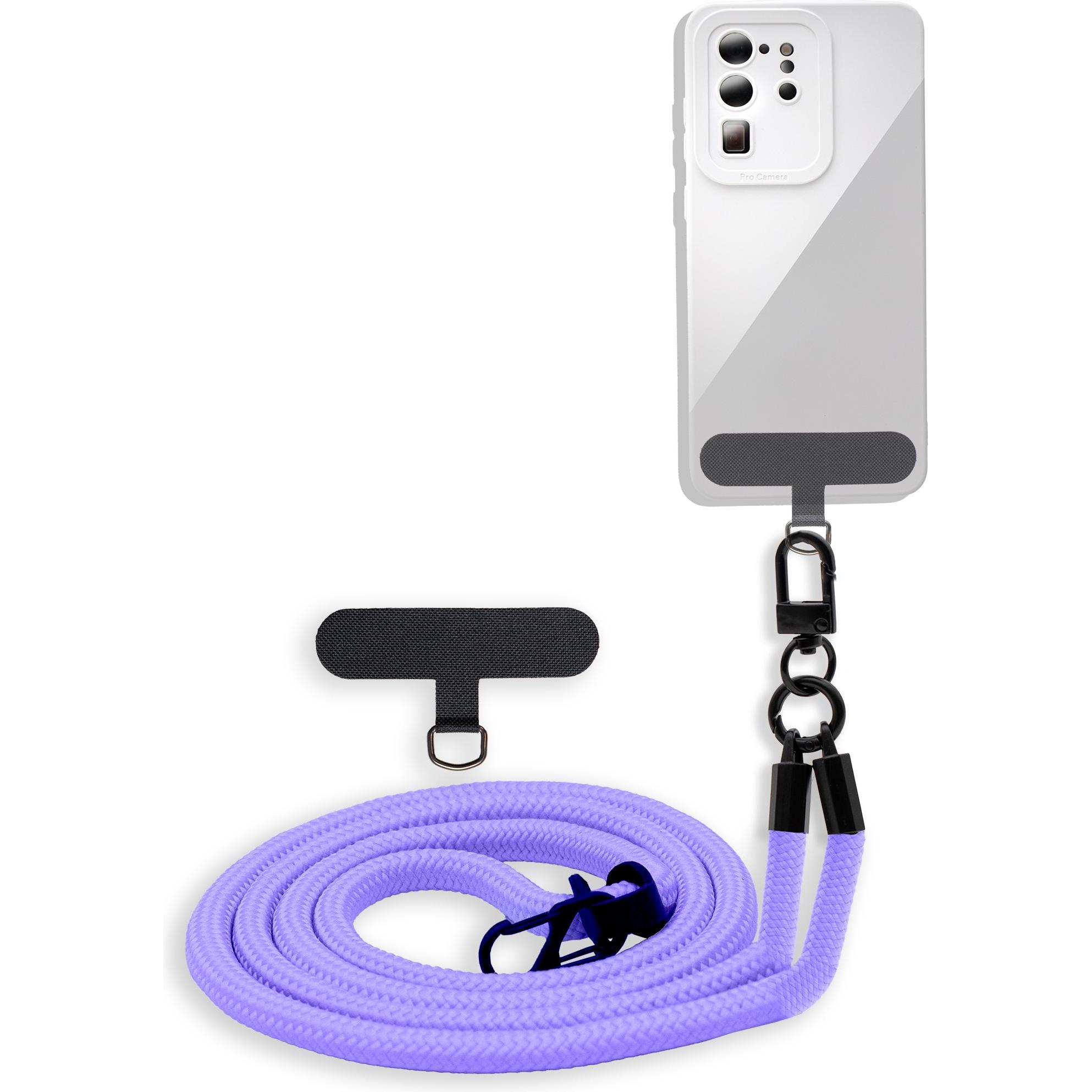 Cadorabo Handykette für Honor 9N Necklace Hülle mit verstellbarem Kordelband, Handykette, Violett