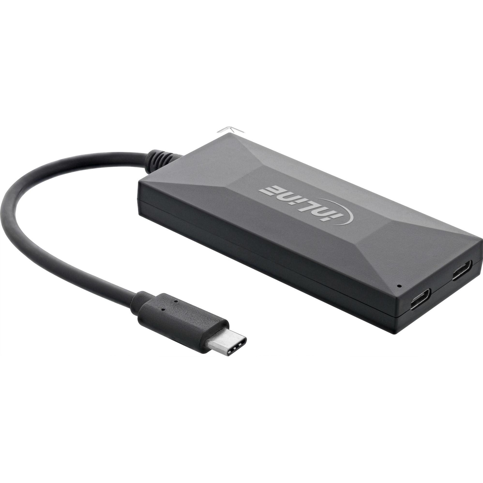 InLine Otg (USB-C, 5 Ports), Dockingstation + USB Hub, Schwarz