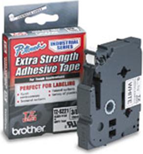 Produktbild Inkadoo Brother TZ-S22122405 DirectLabel schwarz auf weiss extra stark Laminat 9mm x 8m Schwarz Weiss (18.24 cm, Schwarz)