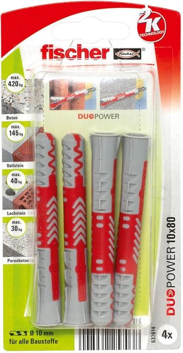 Produktbild Fischer DuoPower 10x80 K (4 Stk.)