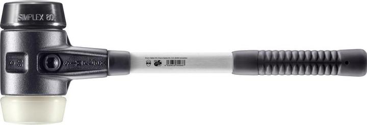 Actual product image Halder SIMPLEX soft-face mallet, rubber composition / nylon with reinforced malleable cast iron housing