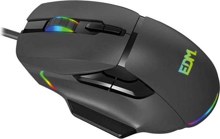 Actual product image EDM LED gaming mouse 07753 for players Black 7200 dpi (Cable)