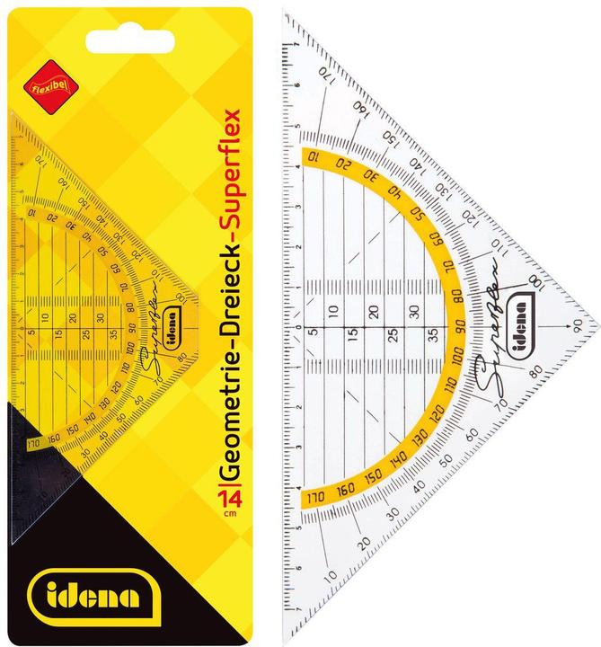 Produktbild Idena Geodreieck flexible klein transparent (14 cm, Kunststoff)