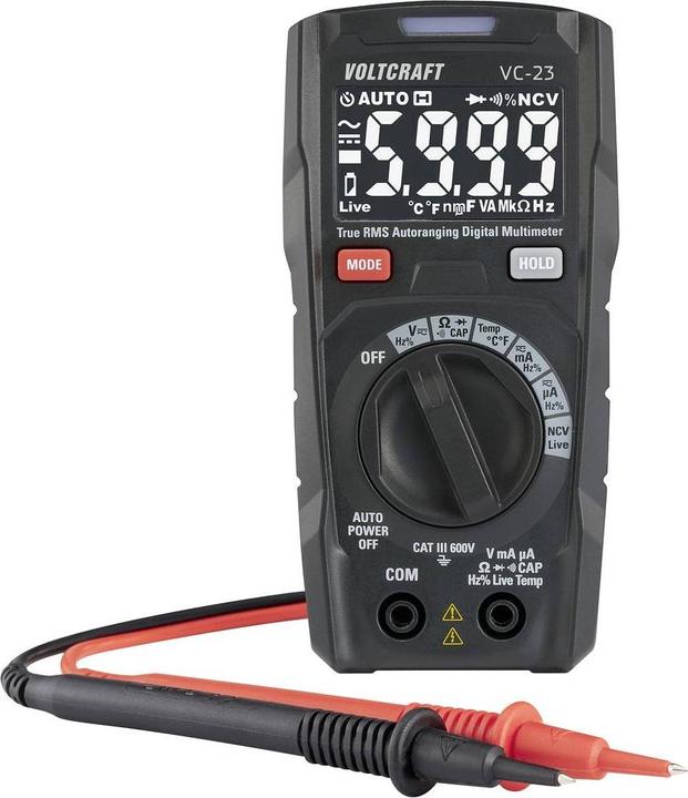 Produktbild Voltcraft VC-23 Hand-Multimeter kalibriert (ISO) digital CAT III 600 V Anzeige (CAT III 600V)