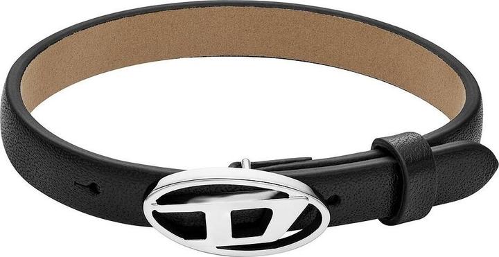 Immagine prodotto Diesel - Black leather unisex bracelet Stackables DX1516040 (Cuoio)