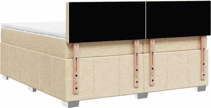 Actual product image vidaXL Bo x springbett mit Matratze 200 x 200 cm Stoff (200 x 200 cm)