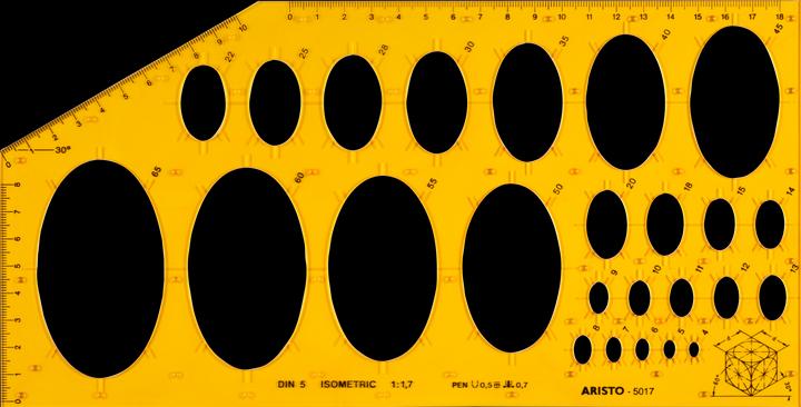 Actual product image Aristo Ellipse template (295 mm)