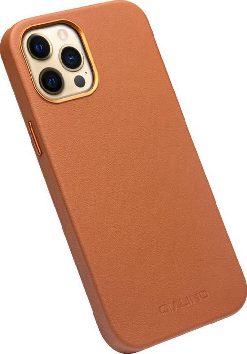 Actual product image QiAlino Coque cuir véritable (compatible MagSafe) (Apple iPhone 12 Pro Max)