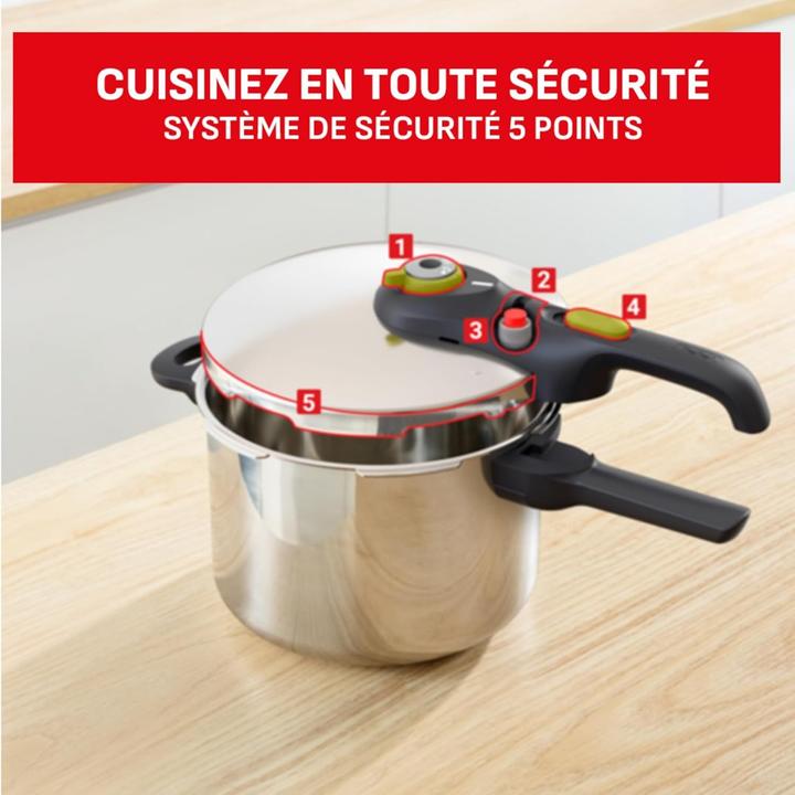 Productafbeelding Tefal Secure 5 Neo inkl. Dampfkorb (22 cm, Snelkookpan, Roestvrij staal)