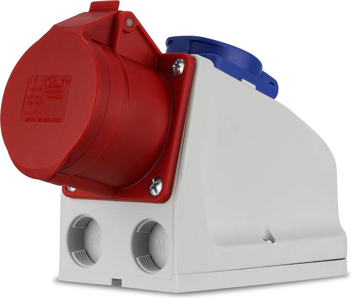 Actual product image REV CEEWanstckd.COMBO 5pin 16A earthing contact socket outlet