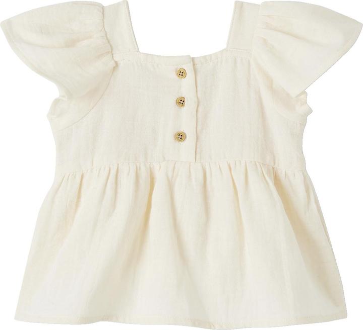 Actual product image Vertbaudet Girls' baby blouse with crochet lace (62)