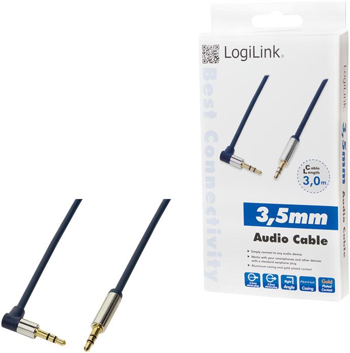 Produktbild LogiLink CA Anschlusskabel (0.18 m, AUX Kabel)