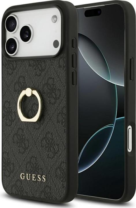 Actual product image Guess - Hardcase 4G Ring Stand (GUHCP17X4GMRGR) - iPhone 17 Pro Max - Black (Apple iPhone 17 Pro Max)