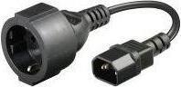 Actual product image Gembird power adapter cord C14 male -> schuko female (0.15 m, CEE 7/4)