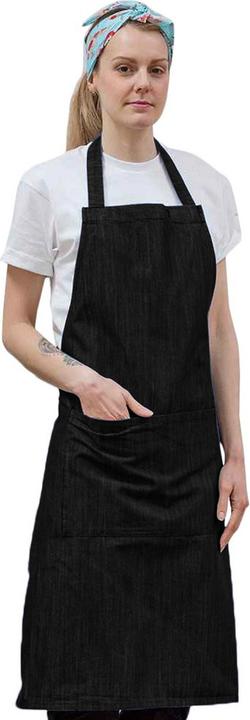 Image du produit Dennys Tablier Avec Bavette Tissu en jean teint en croix (Taille unique)